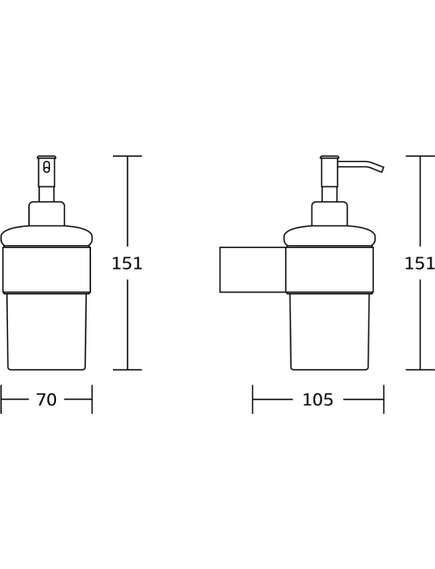 Mexen Base dozownik do mydła, czarny/złoty - 70882388-57, 2 image