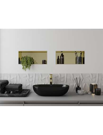 Mexen X-Wall-NR półka wnękowa bez kołnierza 45 x 20 cm, złota - 1951452010, 5 image