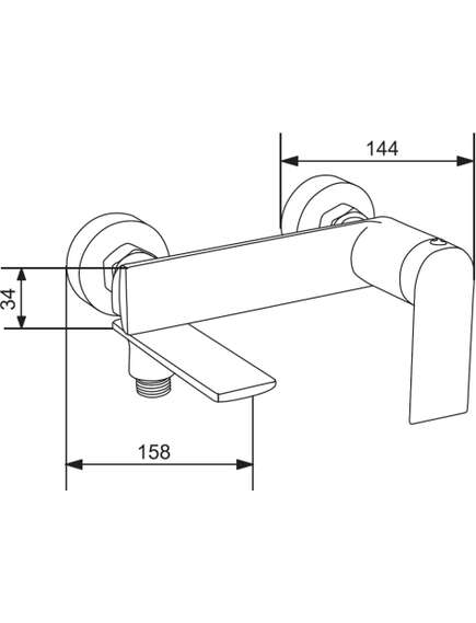 Mexen Zero DQ40 zestaw wannowy, złoty - 7113DQ40-50, 3 image