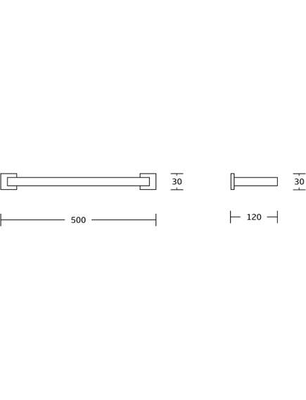 Mexen Vox wisząca półka szklana, czarna - 707037-55, изображение 2