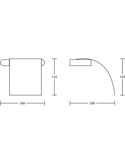 Mexen Adox uchwyt na papier toaletowy, czarny - 70182333-70, изображение 2