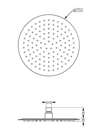 Mexen Kai DR70 zestaw wannowo-prysznicowy podtynkowy z deszczownicą 25 cm, biały - 77602DR70251-20, изображение 3