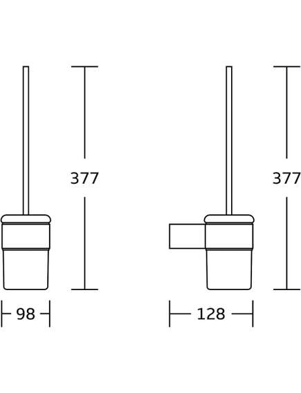 Mexen Base szczotka toaletowa, czarna/złota - 7088250-57, изображение 2