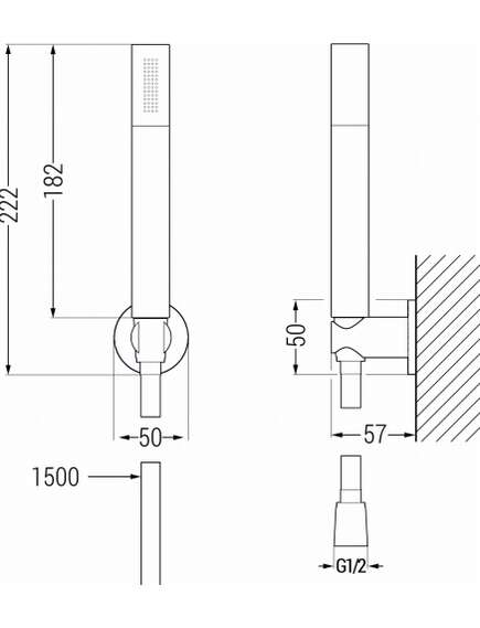Mexen R-70 zestaw prysznicowy punktowy, biały - 785705051-20, изображение 2