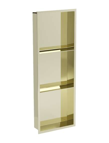 Mexen X-Wall-R półka wnękowa z kołnierzem i półką 90 x 30 cm, złota - 1950903010S