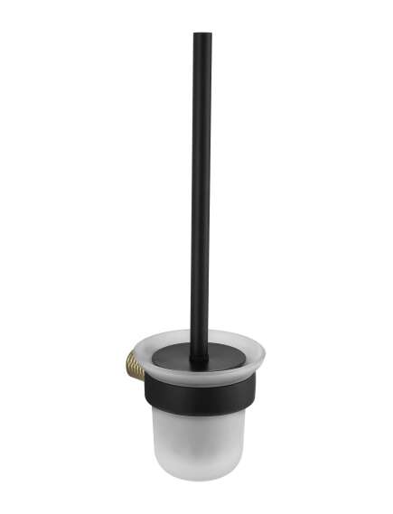 Mexen Base szczotka toaletowa, czarna/złota - 7088250-57
