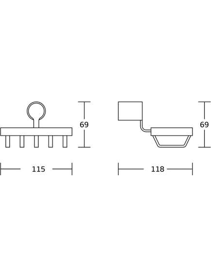 Mexen Base mydelniczka, chrom - 7088251-00, 2 image