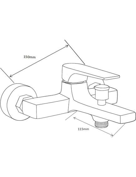 Mexen Lynx DQ40 zestaw wannowy, złoty - 745903DQ40-50, 3 image