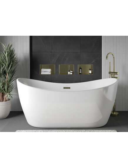 Mexen X-Wall-NR półka wnękowa bez kołnierza 30 x 20 cm, złota - 1951302010, 3 image