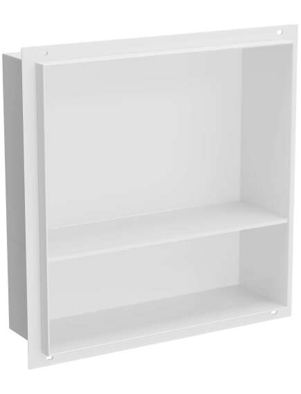 Mexen X-Wall-NR półka wnękowa bez kołnierza z półką 30 x 30 cm, biała - 1921303010S