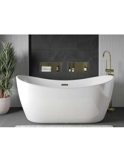 Mexen X-Wall-NR półka wnękowa bez kołnierza 45 x 20 cm, złota - 1951452010, 3 image