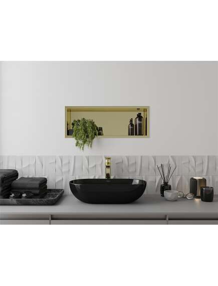 Mexen X-Wall-R półka wnękowa z kołnierzem 60 x 20 cm, złota- 1950602010, 5 image