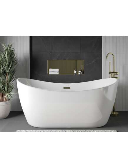 Mexen X-Wall-NR półka wnękowa bez kołnierza 75 x 30 cm, złota - 1951753010, изображение 3