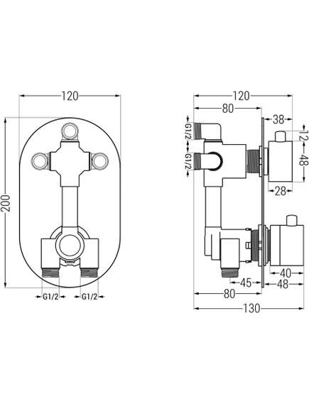Mexen Kai DR70 zestaw wannowo-prysznicowy podtynkowy z deszczownicą 30 cm, biały - 77602DR70301-20, изображение 2