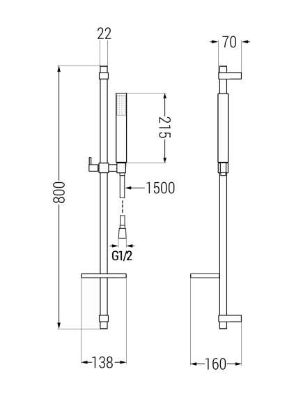 Mexen Aries DQ77 zestaw wannowy, złoty - 744803DQ77-50, 4 image