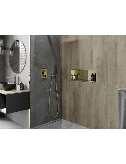 Mexen X-Wall-R półka wnękowa z kołnierzem 60 x 20 cm, złota- 1950602010, 4 image