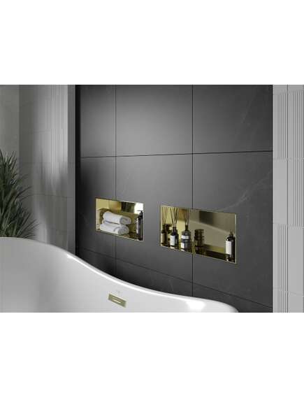 Mexen X-Wall-NR półka wnękowa bez kołnierza 45 x 20 cm, złota - 1951452010, 2 image