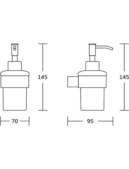 Mexen Adox dozownik do mydła, czarny - 70182388-70, 2 image