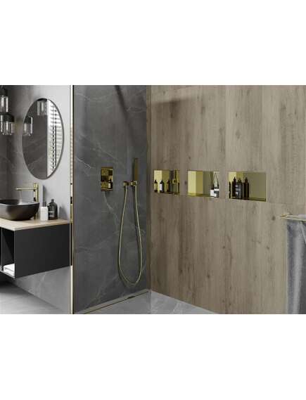 Mexen X-Wall-NR półka wnękowa bez kołnierza 30 x 20 cm, złota - 1951302010, 5 image