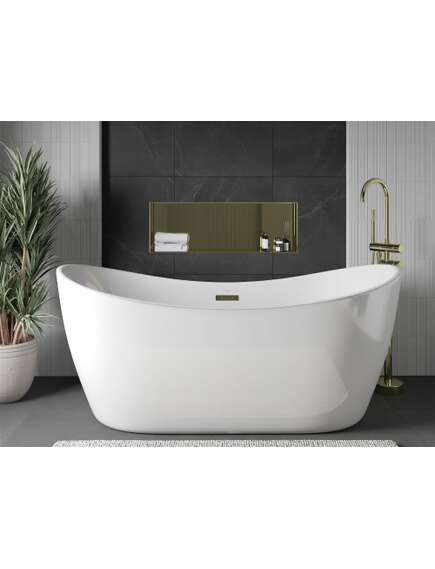 Mexen X-Wall-NR półka wnękowa bez kołnierza 90 x 30 cm, złota - 1951903010, изображение 3