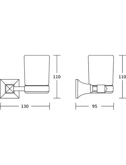 Mexen Dalia kubek na szczoteczki, złoty - 7017338-50, 2 image