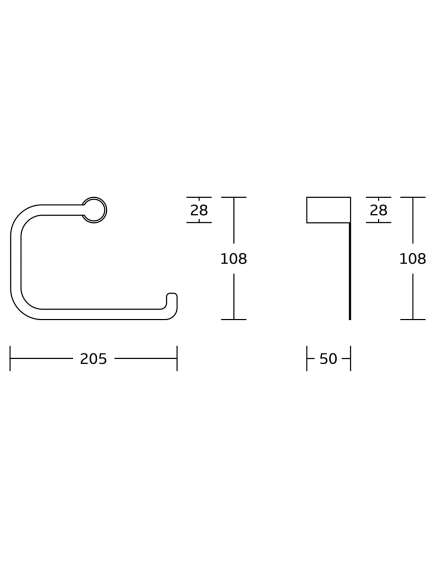 Mexen Base wieszak na ręcznik, czarny - 70882321-70, изображение 2