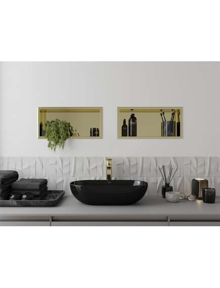 Mexen X-Wall-R półka wnękowa z kołnierzem 45 x 20 cm, złota - 1950452010, 5 image