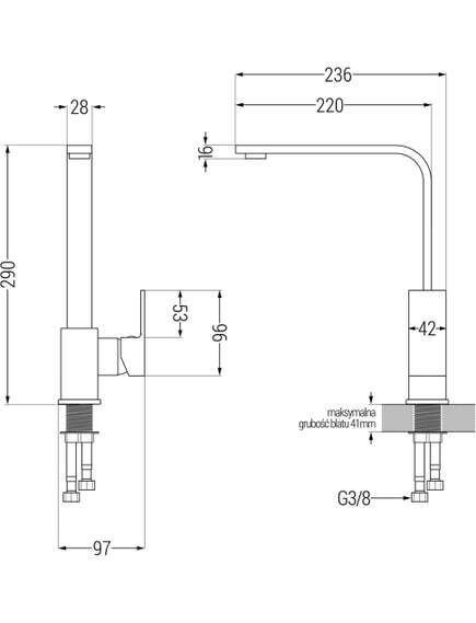 Mexen Mario zlewozmywak granitowy 2-komorowy z baterią kuchenną Rita, beżowy - 6504-69-670300-69, изображение 5
