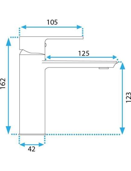 Rea Sanitary Bateria Umywalkowa REA Veneta Złota Szczotkowana Niska, изображение 5