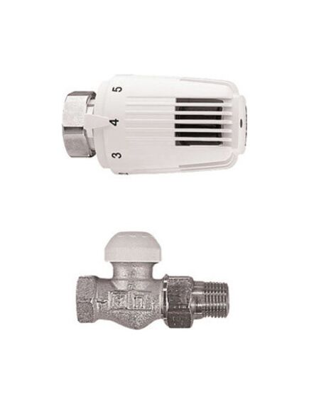 Herz Termostata ventīlis taisns kompl. ar galvu 1/2"