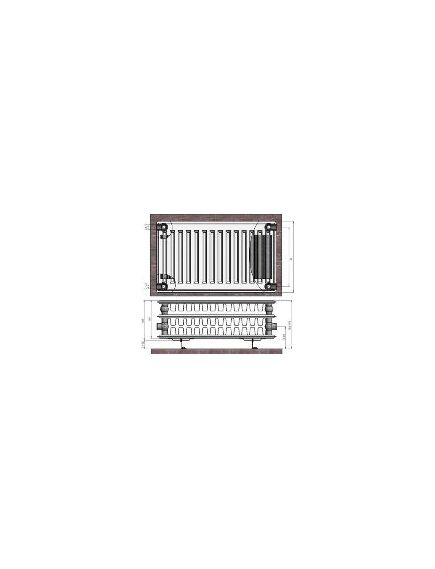 Radiators 33x400x2000 sānu piesl. Termolux