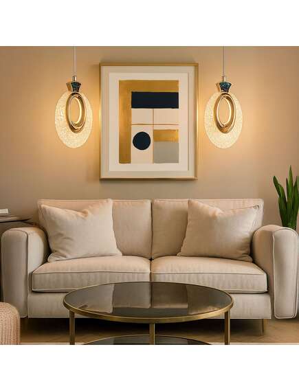 Toolight LAMPA WISZĄCA KRYSZTAŁOWA LED LHJ109-1CP JASNE RÓŻOWE ZŁOTO, 2 image