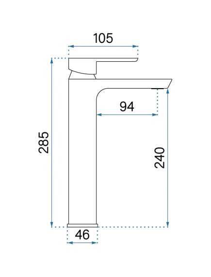 Rea Sanitary Bateria Umywalkowa REA ARGUS MIEDŹ SZCZOTKOWANA Wysoka, изображение 3