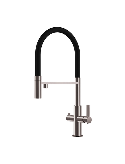 HELIKA (AQUASANITA) Akvaduo TAP 7763-T virtuves ūdens maisītājs filtrētam ūdenim, Krāsa: Pelēks