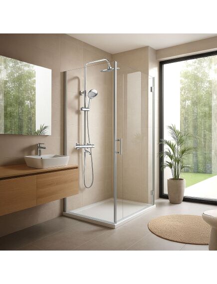 Rea Sanitary Zestaw Prysznicowy Natryskowy Z Termostatem Rea Lungo Diamond Chrom, 3 image