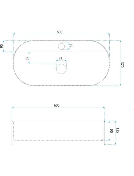 Rea Sanitary Umywalka nablatowa Rea Marcela 60, изображение 5