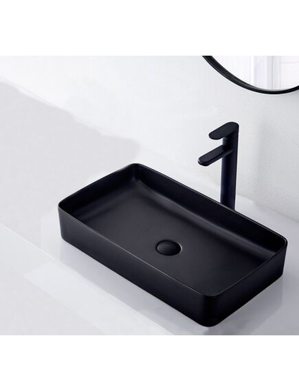 Rea Sanitary Umywalka Nablatowa Denis Black MAT, 5 image