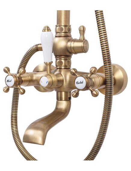 Rea Sanitary Zestaw Prysznicowy REA BERGAMO ANTYCZNY BRĄZ, 5 image