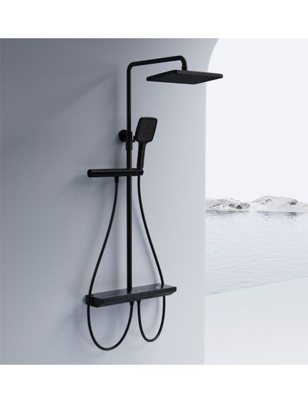 Rea Sanitary Zestaw Prysznicowy z Termostatem REA Pedro Czarny, 3 image