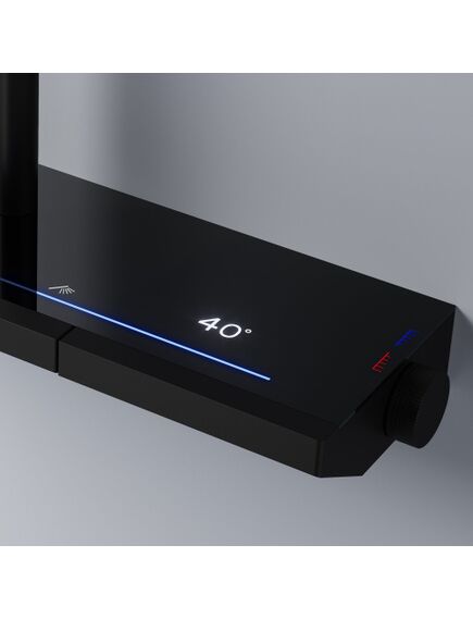 Rea Sanitary Zestaw Prysznicowy z Termostatem REA Pedro Czarny, 2 image