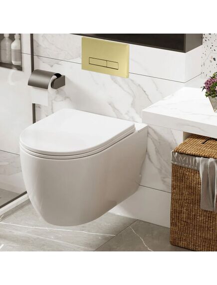 Rea Sanitary Stelaż zestaw podtynkowy ST do mis WC z przyciskiem H Gold, 2 image