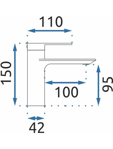Rea Sanitary Bateria Umywalkowa REA STORM Złota Gold Niska, изображение 5