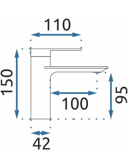 Rea Sanitary Bateria Umywalkowa REA STORM Złota Szczotkowana Niska, 5 image