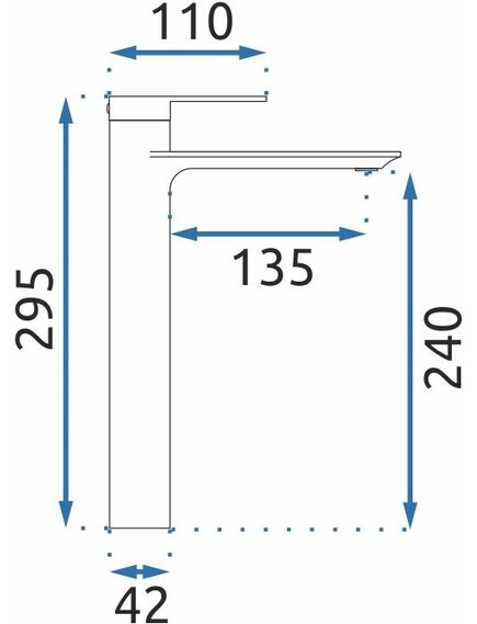 Rea Sanitary Bateria Umywalkowa REA STORM Złota Gold Wysoka, 4 image