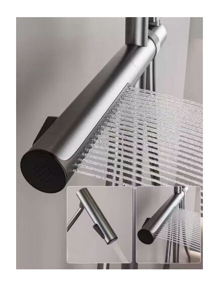 Rea Sanitary Zestaw Prysznicowy z Termostatem REA Pedro Czarny, 4 image