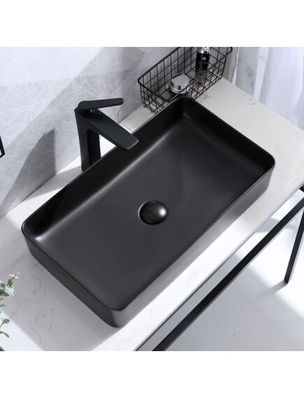 Rea Sanitary Umywalka Nablatowa Denis Black MAT