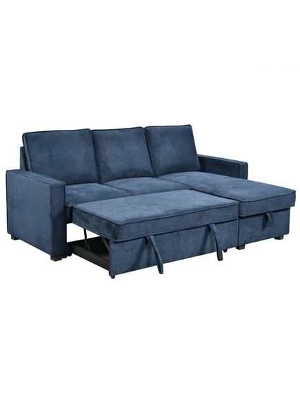 Divans CLEO Blue Burlap Corner Sofa, изображение 3