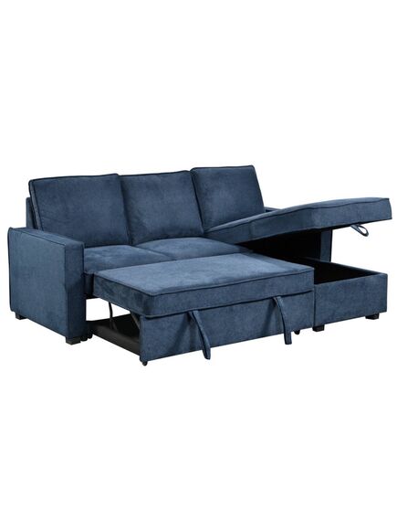 Divans CLEO Blue Burlap Corner Sofa, изображение 4