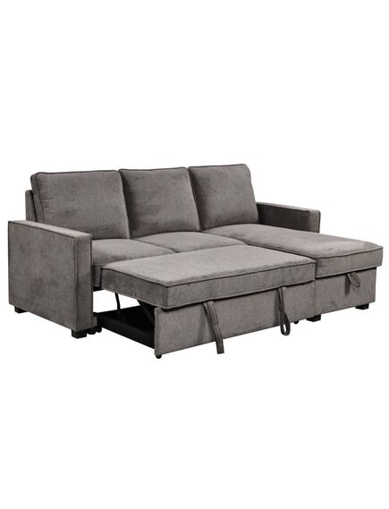 Divans CLEO Dark Taupe Burlap Corner Sofa, изображение 3