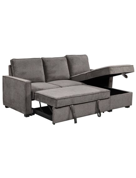 Divans CLEO Dark Taupe Burlap Corner Sofa, изображение 4